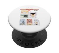 Iconos De Aprendizaje Retro Escolar Cien Días De Vida Amante PopSockets PopGrip Adhesivo