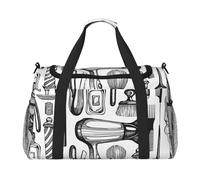 Iconos de la barbería,Bolsas Deportivas, Bolsos de Viaje Deportivos Cruzados de Mano, Bolsas de Viaje de Gran Capacidad para Mujeres y Hombres.