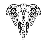 iconos de la cultura india Calcomanías de tallado fino 42x42.4cm Pintura mural artística Negro