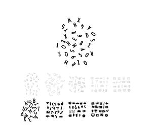 Iconos de letras y números para tableros de mensajes, 20 mm, 132 piezas (Negro) - el de bordes afilados de las letras garantiza una apariencia gráfica y elegante, símbolos para el tablero de letras