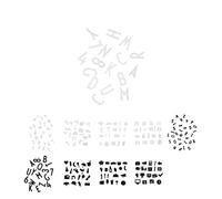 Iconos de letras y números para tableros de mensajes, 50 mm, 159 piezas (Blanco) - el de bordes afilados de las letras garantiza una apariencia gráfica y elegante, símbolos para el tablero de letras