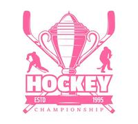 iconos del deporte del hockey sobre hielo Calcomanías de tallado fino 42x45.8cm No daña la superficie de la pared Rosa