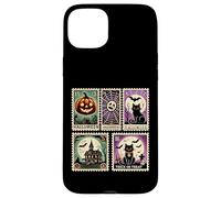 Iconos espeluznantes de Halloween, Calabazas, Fantasmas, Esqueleto, murciélagos, Arte Carcasa para iPhone 15 Plus
