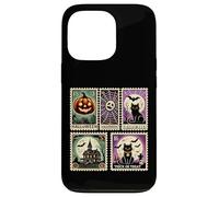 Iconos espeluznantes de Halloween, Calabazas, Fantasmas, Esqueleto, murciélagos, Arte Carcasa para iPhone 13 Pro