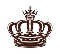 iconos y gráficos del arte de la corona real Calcomanías de grabado 54.6x59.3cm Decoración de tiendas Café