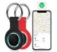 ICOO Air Tags y rastreadores (Paquete de 2) Funcionan con Apple Find My (Solo iOS), Son Impermeables IP67 y rastrean Llaves, Equipaje, Mascotas y más. con baterías reemplazables y pitidos Fuertes.