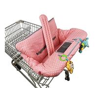 ICOPUCA Funda para carrito de la compra, funda para carrito 2 en 1, funda para silla alta, funda acolchada para carrito de comestibles para bebé, niña, con cojín de 1 pulgada de grosor, extraíble,