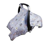 ICOPUCA Fundas de asiento de coche para bebés, a prueba de patadas, para niñas/niños, toldo de muselina ligera, transpirable, para verano, otoño, primavera, jirafa animal/cebra/elefante