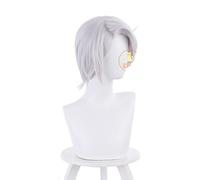 iCoser 2021 Anime Vanitas no Karte Noe Archiviste Cosplay Case Study of Vanitas Short Silver White Wig Heat-resistant Hair
