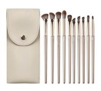 iCovalescent 10 Piezas Brochas de maquillaje Profesional, set de Pinceles de Maquillaje para Base Polvos Colorete Contorno, con cosméticos de PU Bolsa