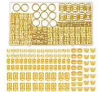 iCovalescent 110 Piezas Accesorios Pelo, Trenzas de Metal para el Cabello Accesorios, Anillos de Trenza de Pelo, Ajustables, Puños de Pelo de Metal el Cabello Anillos Para Hombres y Mujeres