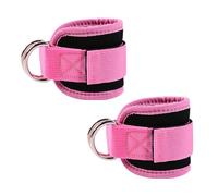 iCovalescent 2 Piezas Tobilleras Poleas Gym, Pesas para Tobillos, Tobilleras con Peso, Correas Tobillo Gimnasio para Patadas Gluteos, Fitness - Accesorios Gym Unisex(Rosa)