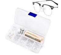 iCovalescent 30 Pares Almohadillas de Nariz para Gafas Silicona, Kit de Reparación de Gafas, con Tornillos Destornillador Pinza Paño Limpieza, para Anteojos