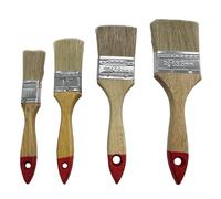 iCovalescent 4 Piezas Brochas Pintura, brochas de Pintura de Madera, Brochas Pintura Pared, Brochas Planas Set, para Pintura, Cercas, Muro, Decoración, BBQ(1/1.5/2/2.5 Pulgadas)