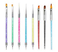 iCovalescent 8 Piezas Pincel Para Uñas, Herramientas de Doble Punta de Uñas, Pintura Dot Pen Nail Art Set Herramientas De Manicura Para Diy, Diseño de Uñas