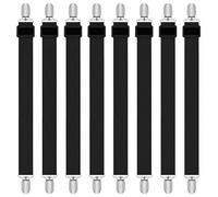 iCovalescent 8 Piezas Sujetadores de Hojas, Sujetadores de Tirantes Ajustables para sábanas o sofás(Negro, Extender 30-130 cm)