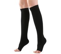 iCovalescent Medias de Compresión con la Punta Abierta, Medias de Compresion, Medias de Compresión Mujer, Medias Compresion Hombre, para Venas Varicosas, Hinchazón, Edema