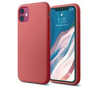 ICOVERI Funda iPhone 11. Funda Silicona Color Coral. Carcasa iPhone 11 Antigolpes Antideslizante. Microfibra Interior. Tacto Seda Suave.