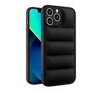 ICOVERI Funda iPhone 12 Pro MAX Puffer. Carcasa TPU con Burbuja de Aire para Protección Extra. Funda Compatible con iPhone 12 Pro MAX Puffer Case iPhone. Protección Camara. Antigolpes. Color Negro