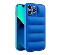 ICOVERI Funda iPhone 14 Pro MAX Puffer. Carcasa TPU con Burbuja de Aire para Protección Extra. Funda Compatible con iPhone 14 Pro MAX Puffer Case iPhone. Protección Camara. Antigolpes. Color Azul