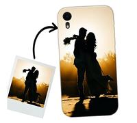 ICOVERI Funda iPhone XR Personalizada con Foto Imagen y/o Letras, Silicona Gel Transparente Antigolpes, Material TPU Flexible, Muy Resistente