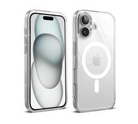 ICOVERI Funda Magnética Compatible con Magsafe para iPhone. Carcasa Híbrida Antigolpes, Antiarañazos (Transparente) (iPhone 16)