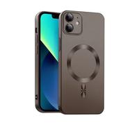 ICOVERI Funda magnética TPU Gel, Compatible con iPhone, Efecto Metalizado Mate, Compatible magsafe, protección cámaras, protección Pantalla, TPU Flexible. (iPhone 12, Grafito)