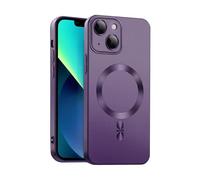 ICOVERI Funda magnética TPU Gel, Compatible con iPhone, Efecto Metalizado Mate, Compatible magsafe, protección cámaras, protección Pantalla, TPU Flexible. (iPhone 13, Morado)