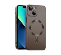 ICOVERI Funda magnética TPU Gel felxible, Compatible con iPhone 13, Efecto Metalizado Mate, Compatible magsafe, protección cámaras, protección Pantalla. (Grafito)