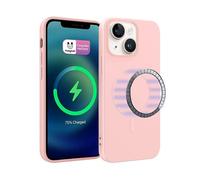ICOVERI Funda para iPhone Magnética Compatible con Magsafe y Cargador Inalámbrico. Funda para iPhone Silicona Colores. Tacto Suave, Antigolpes, Antiarañazos, Antideslizante. (iPhone 15, Rosa)