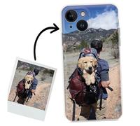 ICOVERI Funda Personalizada para iPhone 15 Plus con Foto Imagen y/o Letras, Silicona Gel Transparente Antigolpes, TPU Flexible