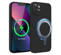 ICOVERI Funda Silicona Magnética para iPhone 13, Compatible con Magsafe, Imanes Incorporados, Prueba de Golpes, Antiarañazos, Protección cámara. Carcasa Silicona Colores (iPhone 13, Negro)