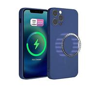 ICOVERI Funda Silicona Magnética para iPhone 13 Pro, Compatible con Magsafe, Imanes Incorporados, Prueba de Golpes, Antiarañazos, Protección cámara. Carcasa Silicona Colores (iPhone 13 Pro, Azul)