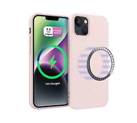 ICOVERI Funda Silicona Magnética para iPhone 14, Compatible con Magsafe, Imanes Incorporados, Prueba de Golpes, Antiarañazos, Protección cámara. Carcasa Silicona Colores (iPhone 14, Rosa)