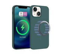 ICOVERI Funda Silicona Magnética para iPhone 15, Compatible con Magsafe, Imanes Incorporados, Prueba de Golpes, Antiarañazos, Protección cámara. Carcasa Silicona (iPhone 15, Verde)