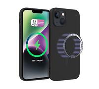 ICOVERI Funda Silicona Magnética para iPhone 15 Plus, Compatible con Magsafe, Imanes Incorporados, Prueba de Golpes, Antiarañazos, Protección cámara. Carcasa Silicona (iPhone 15 Plus, Negro)