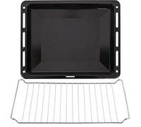 ICQN Bandeja Esmaltada con Rejilla para Horno 46x37x3 cm, Compatible con TEKA y Bosch