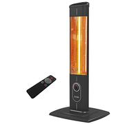 ICQN Calentador de pie con control remoto | Infrarrojo | Calefacción por infrarrojos para uso interior y exterior. Calentador de estacionamiento | Unidad de piso | IP20 | Pantalla digital | IC2500.RB