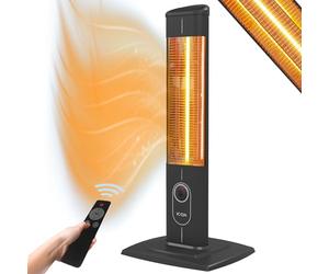 ICQN Estufa de pie de, 4 Niveles de Calor, Calefactor de Infrarrojos de Carbono para Interiores y Exteriores, 2300 W, protección IP20