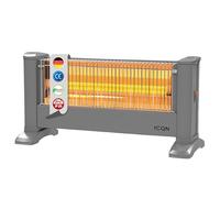 ICQN Radiador de Calor infrarrojo de pie, para Habitaciones de hasta 10 m², 900 W, IP20, calefacción eléctrica, Cable de 135 cm, para Oficina o hogar, calefacción infrarroja (Plateada)