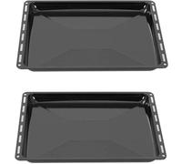 ICQN Set de 2 Bandejas de Horno 42,2x37 cm, Profundidad 3 cm, Compatible con IKEA y Electrolux, Bandejas Esmaltadas para Horno