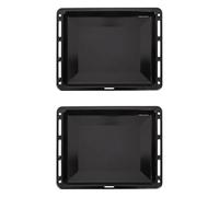 ICQN Set de 2 Bandejas Esmaltadas para Horno 46x37x3 cm, Compatible con TEKA y Bosch