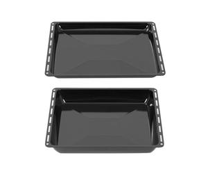 ICQN Set de Bandejas de Horno 42,2x37 cm, Profundidad 3 cm + 4,5 cm, Compatible con IKEA y Electrolux, Bandejas Esmaltadas para Horno