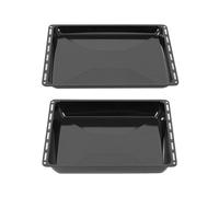 ICQN Set de Bandejas de Horno 45,5x37,5 cm, Compatible con Bosch y Siemens, Bandejas Esmaltadas para Horno