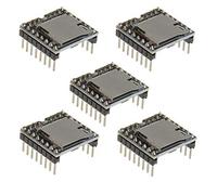 ICQUANZX 5 unidades YX5200 DFPlayer Mini MP3 módulo reproductor MP3 tarjeta de decodificación de voz compatible con tarjeta TF U-Disk IO/puerto serie/AD para Arduino