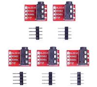 ICQUANZX TRRS 3.5mm Audio Jack Breakout MP3 Auriculares estéreo Video Jack Módulo para Arduino (paquete de 5 unidades)