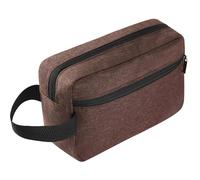 Icramsy Neceser de Viaje para Mujeres y Hombres, Bolsa de Aseo Colgante, Bolsa de cosméticos, Accesorios de Viaje, Regalo para Mujeres, Hombres y niñas (marrón), Marrón, Moda