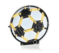 ICrduioo Kit de Soldadura Fútbol con Lámpara LED, Kit Electrónico DIY STEM para Principiantes y Aficionados al Fútbol, Luz Reactiva al Sonido + 5 Modos de Iluminación, Proyecto Creativo Educativo