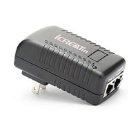 iCreatin Adaptador de inyector PoE de pared de 30 W compatible con 802.3at / 802.3af, RJ-45 de 10/100 Mbps para cámaras IP y teléfonos compatibles con PoE de 48 V de hasta 328 pies