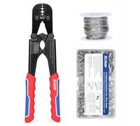 iCrimp - Juego de herramientas para crimpar cable de alambre con cable de 15 m, 330 manguitos y 45 piezas Swager Kit, alicates de crimpado con cortador de cable integrado